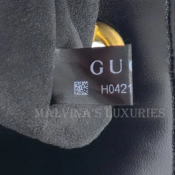 GUCCI BAG 777253 GG MARMONT LOGO BACKPACK BLACK QUILTED LEATHER - Picture 15 of 16